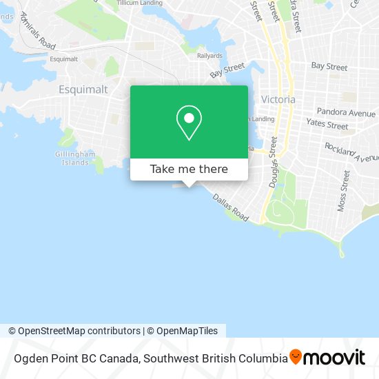 Ogden Point BC Canada map