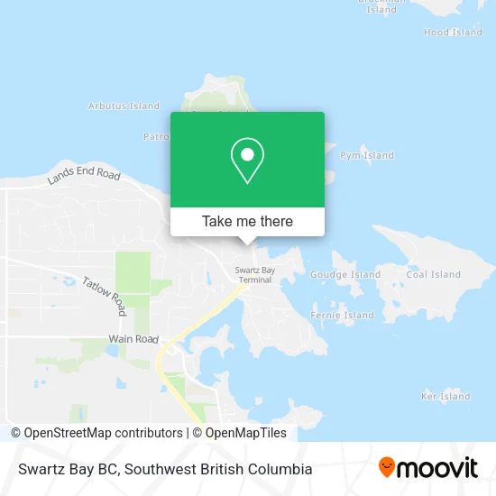 Swartz Bay BC map