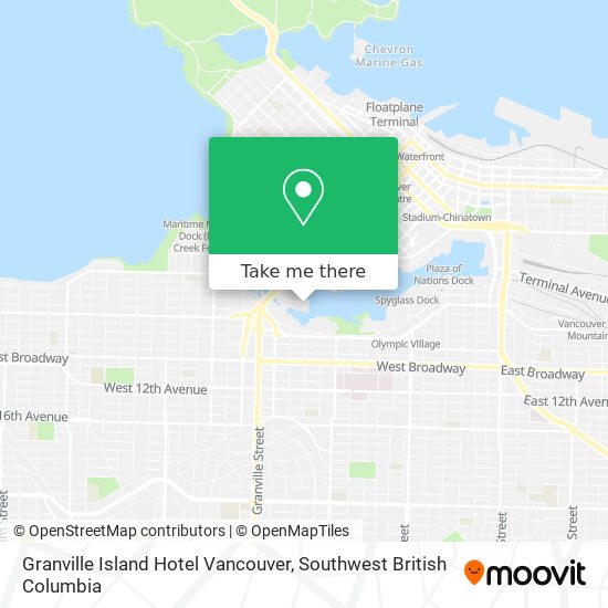 Granville Island Hotel Vancouver map