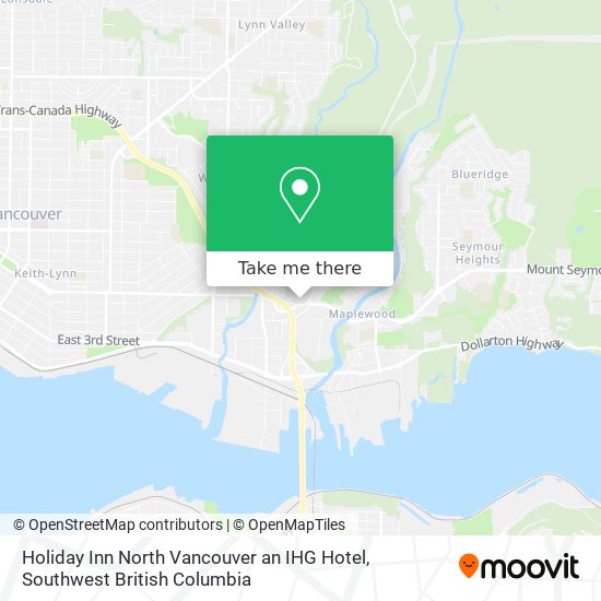 Holiday Inn North Vancouver an IHG Hotel map