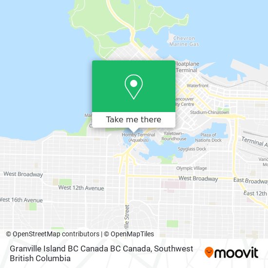 Granville Island BC Canada BC Canada map