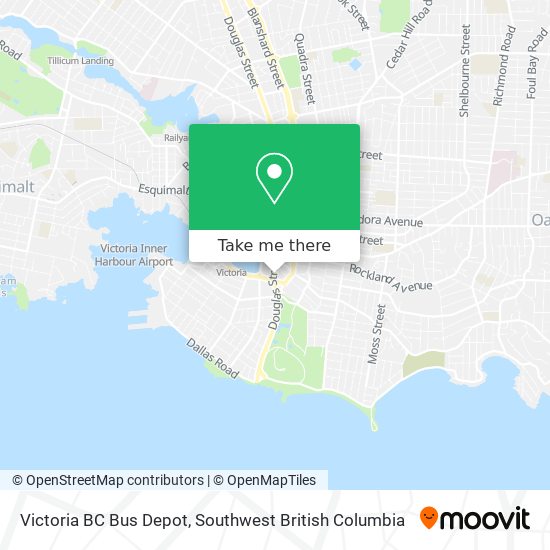 Victoria BC Bus Depot map