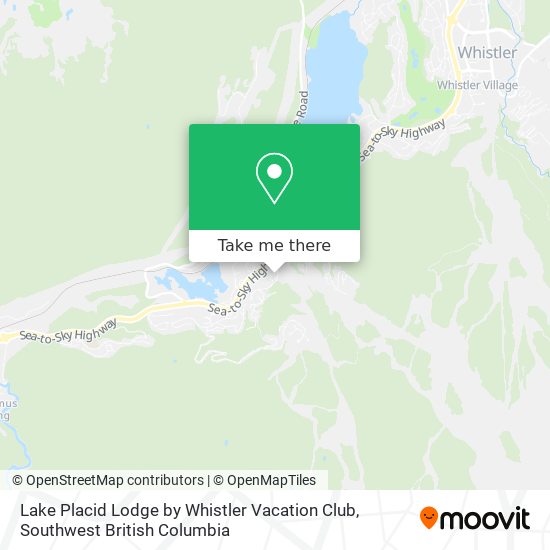Lake Placid Lodge by Whistler Vacation Club map