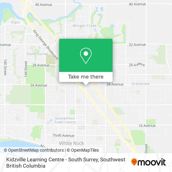 Kidzville Learning Centre - South Surrey map