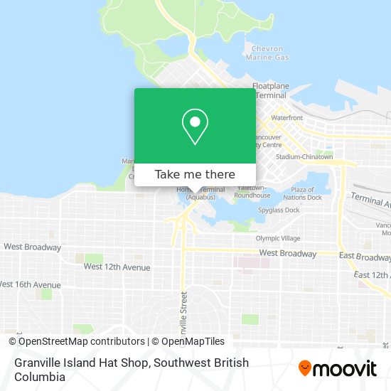 Granville Island Hat Shop map