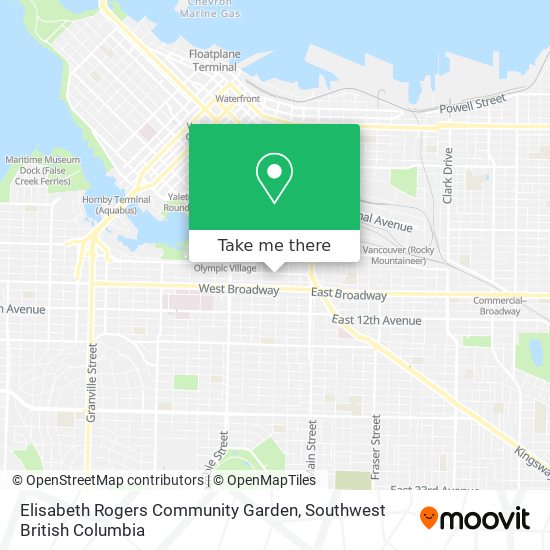 Elisabeth Rogers Community Garden map