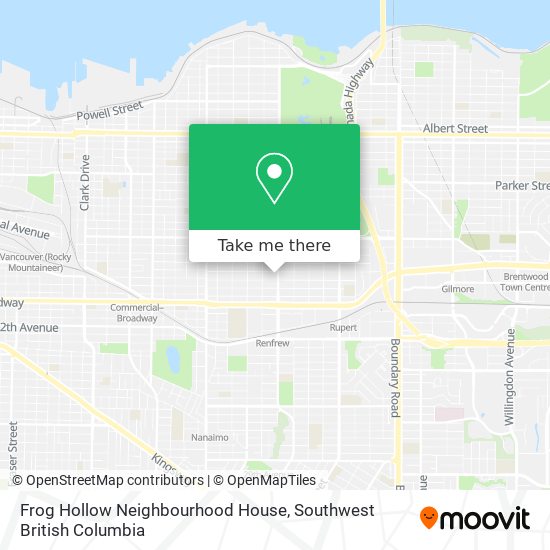 Frog Hollow Neighbourhood House map