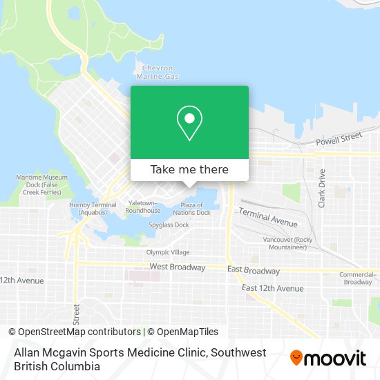 Allan Mcgavin Sports Medicine Clinic plan