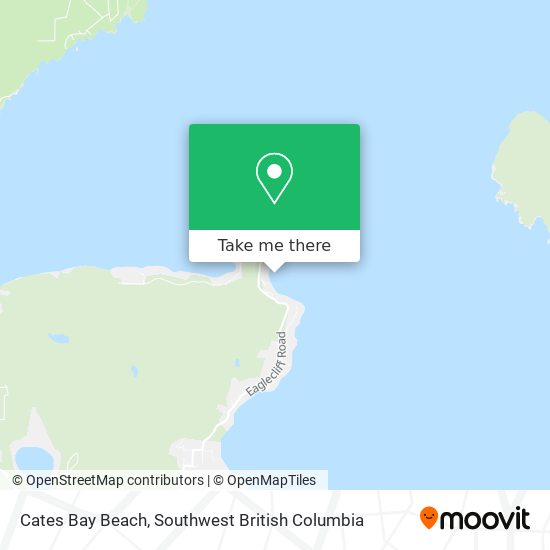 Cates Bay Beach map