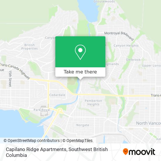 Capilano Ridge Apartments map