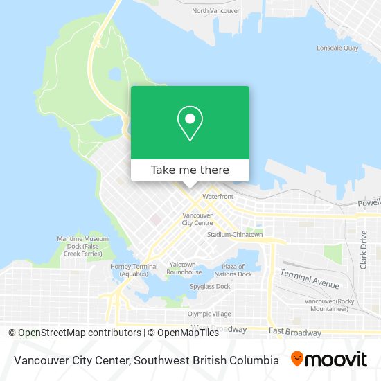 Vancouver City Center map
