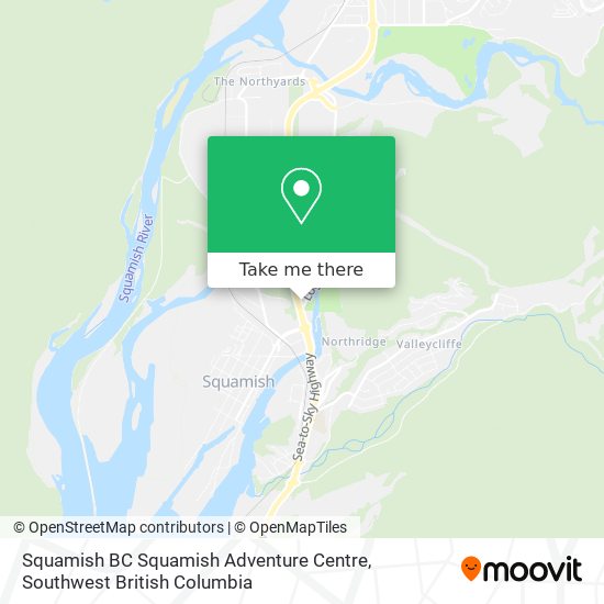 Squamish BC Squamish Adventure Centre map