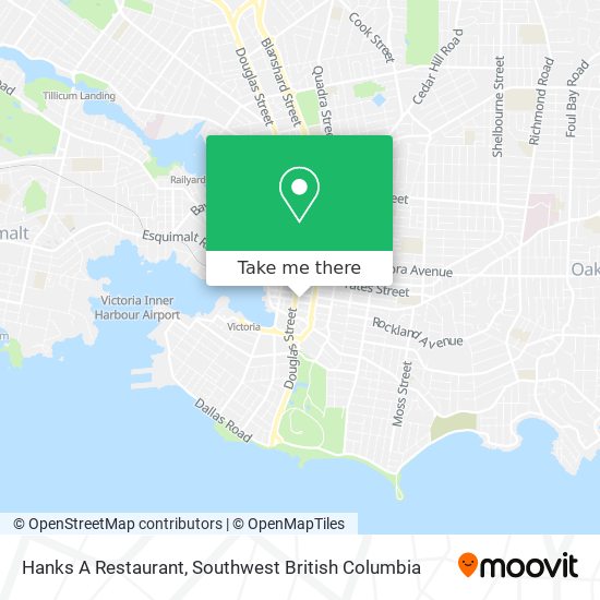 Hanks A Restaurant map