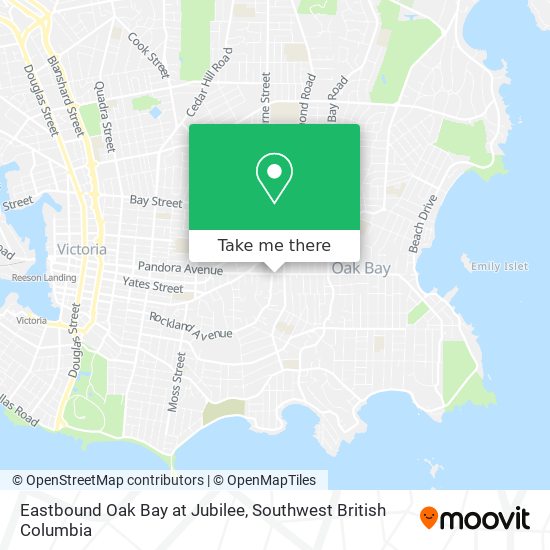 Eastbound Oak Bay at Jubilee map