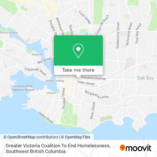 Greater Victoria Coalition To End Homelessness map