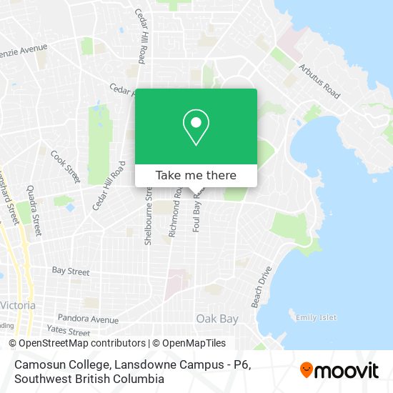 Camosun College, Lansdowne Campus - P6 map