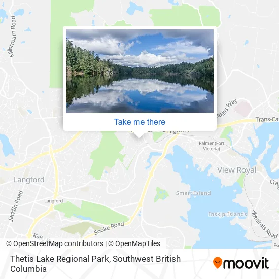 Thetis Lake Regional Park map
