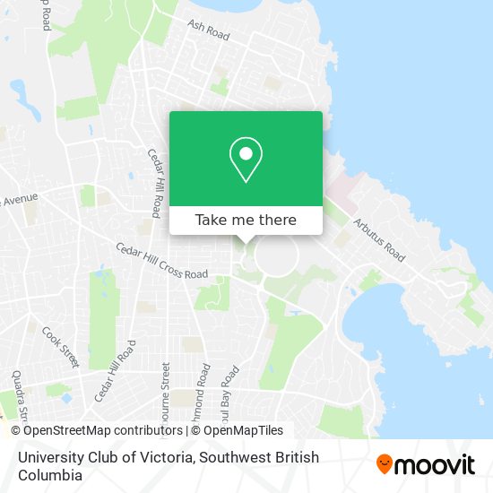 University Club of Victoria map