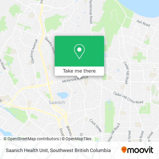 Saanich Health Unit map