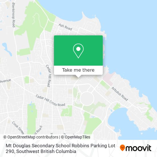 Mt Douglas Secondary School Robbins Parking Lot 290 map