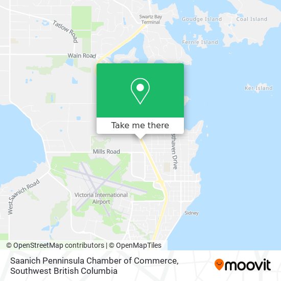 Saanich Penninsula Chamber of Commerce map