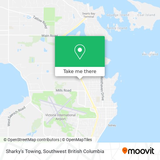 Sharky's Towing map