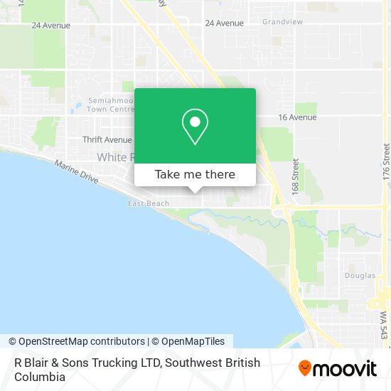 R Blair & Sons Trucking LTD map