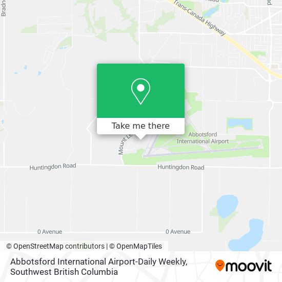 Abbotsford International Airport-Daily Weekly map