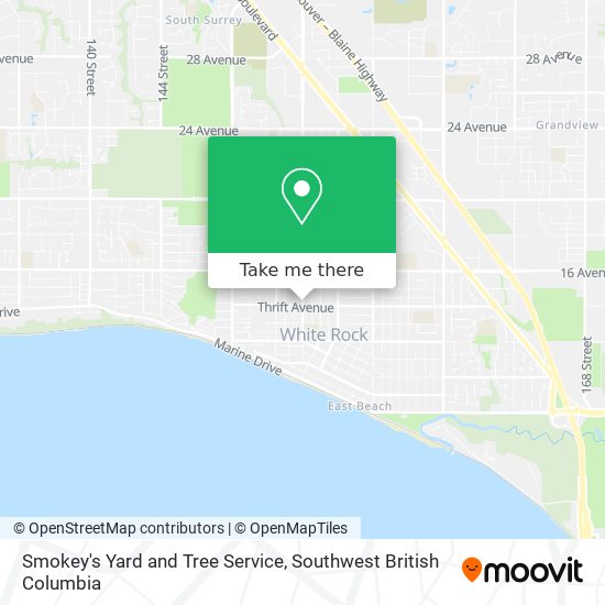 Smokey's Yard and Tree Service map