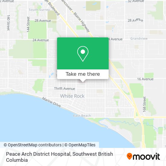 Peace Arch District Hospital map