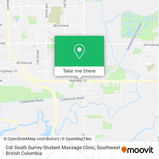 Cdi South Surrey-Student Massage Clinic map