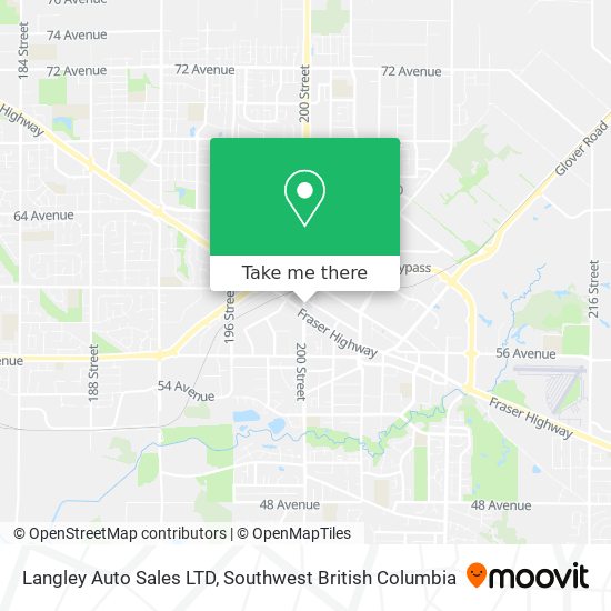 Langley Auto Sales LTD map