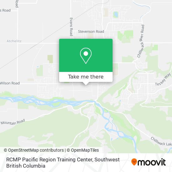 RCMP Pacific Region Training Center map