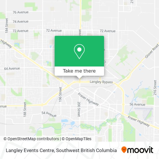 Langley Events Centre map