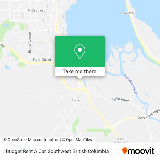 Budget Rent A Car map