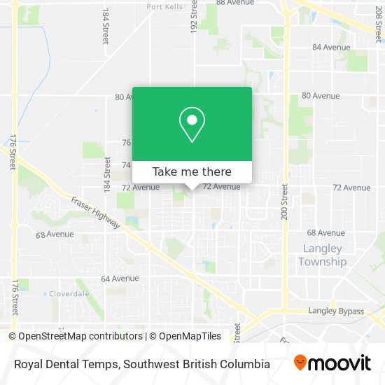 Royal Dental Temps map