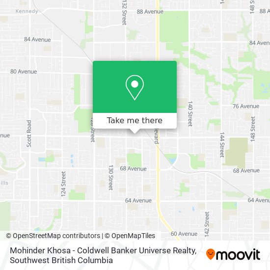 Mohinder Khosa - Coldwell Banker Universe Realty map