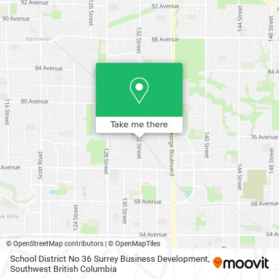 School District No 36 Surrey Business Development map