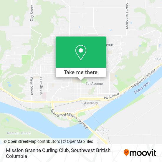 Mission Granite Curling Club map