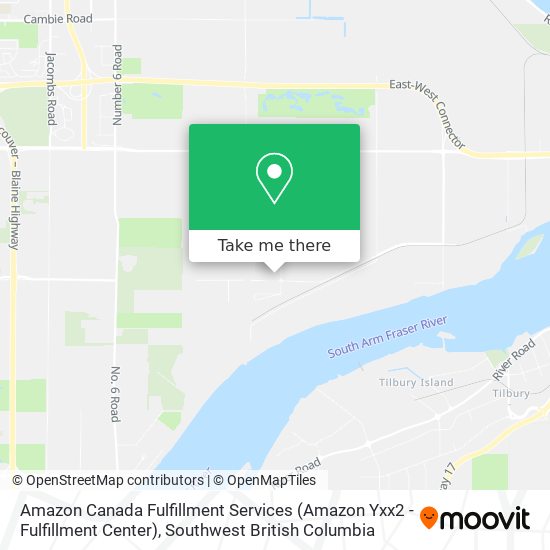 Amazon Canada Fulfillment Services (Amazon Yxx2 - Fulfillment Center) map