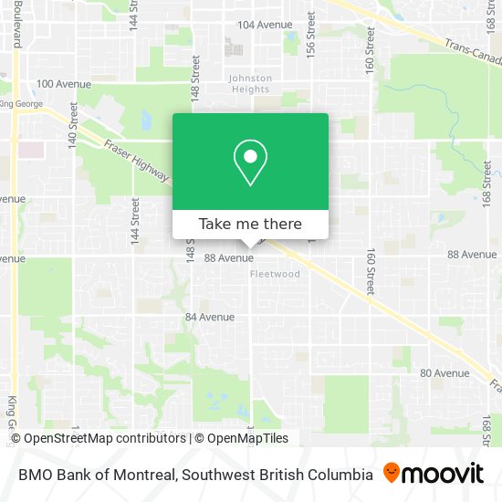 BMO Bank of Montreal map