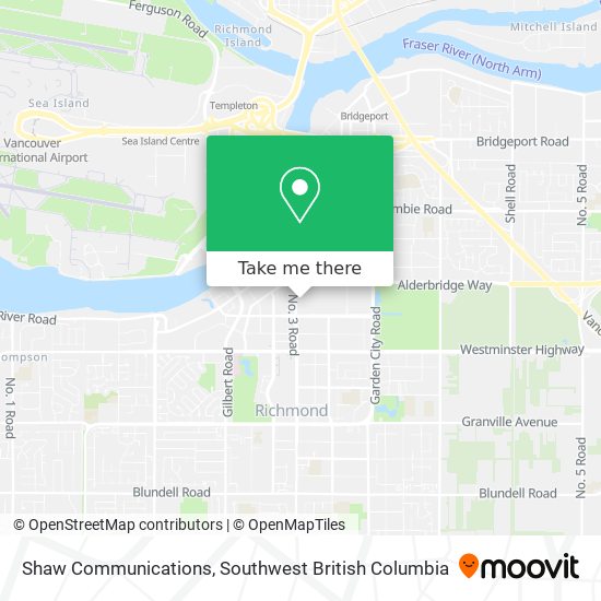 Shaw Communications map