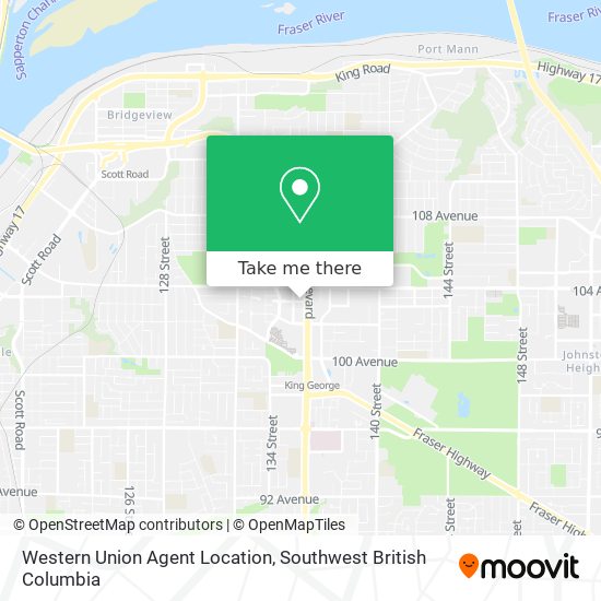 Western Union Agent Location map