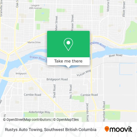 Rustys Auto Towing map