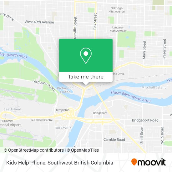 Kids Help Phone map