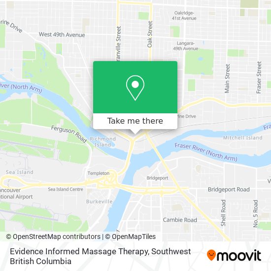 Evidence Informed Massage Therapy map