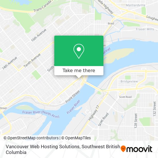 Vancouver Web Hosting Solutions map