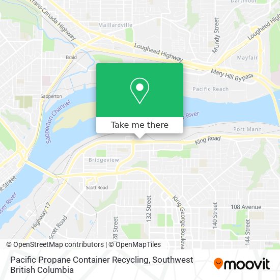 Pacific Propane Container Recycling map