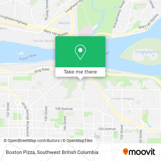 Boston Pizza map