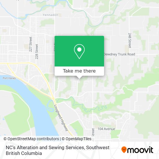 NC's Alteration and Sewing Services map